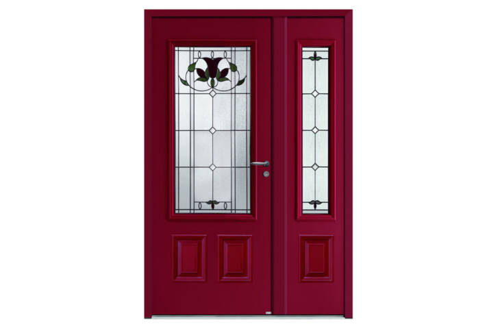Porte classique vitrage motif floral – Image 5