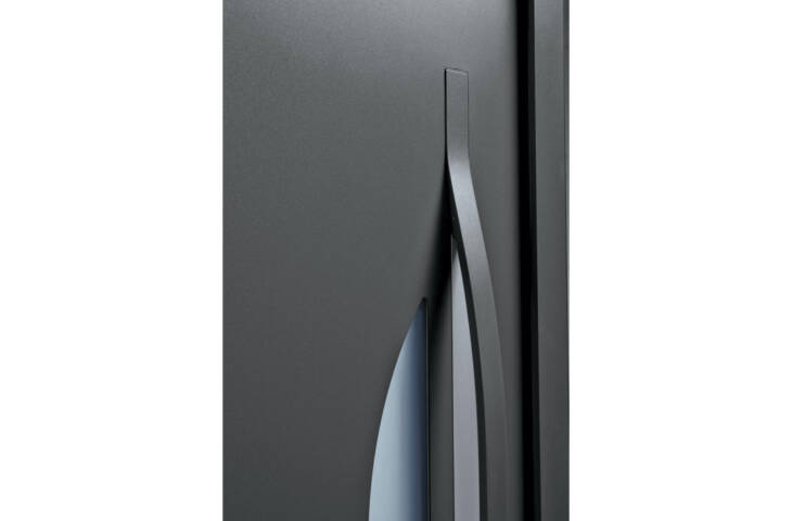 Porte contemporaine mi-vitrée demi-lune – Image 4