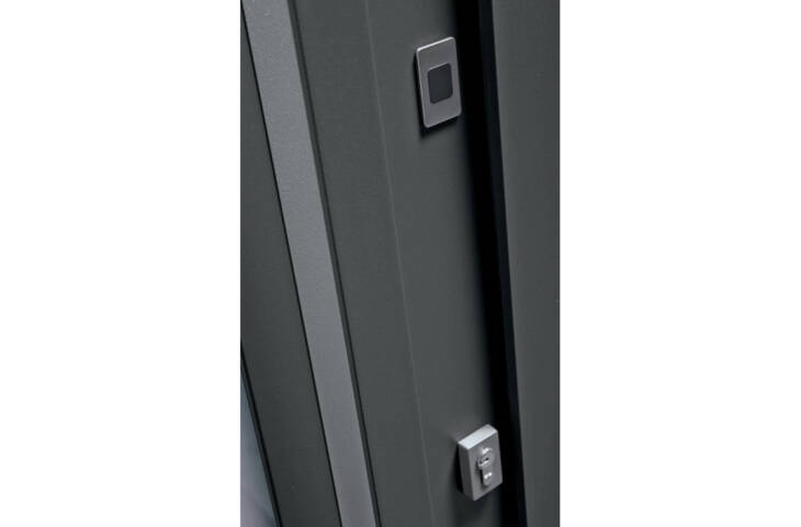 Porte contemporaine mi-vitrée demi-lune – Image 5