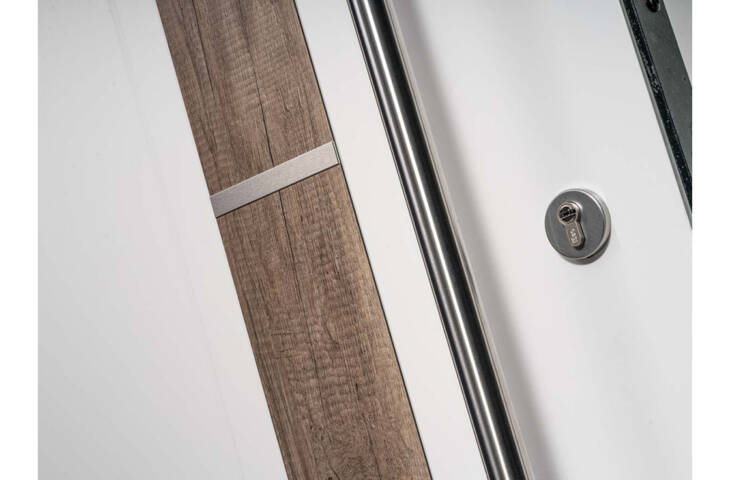 Porte d'entrée acier décor bois – Image 3