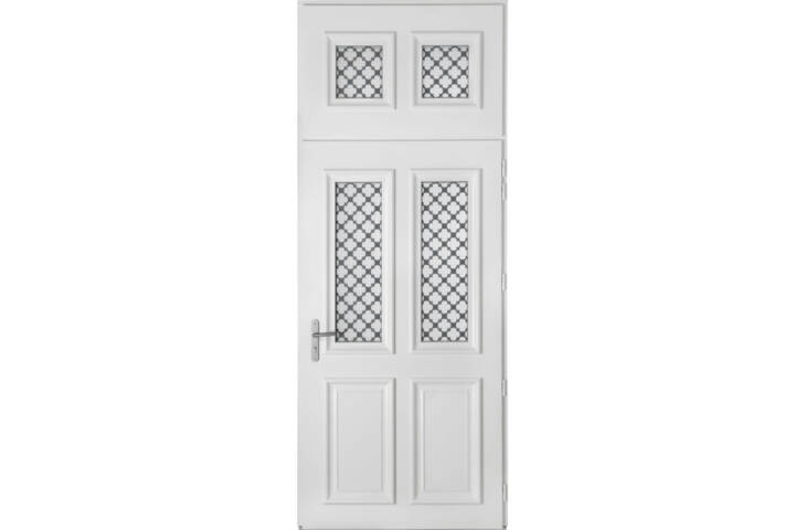 Porte de charme mi-vitrée avec grille – Image 5