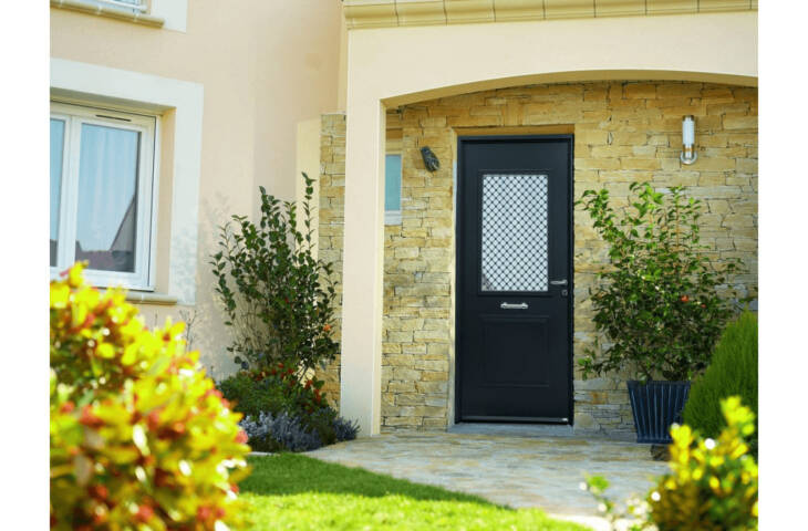 Porte d'entrée acier vitrage sérigraphié – Image 3