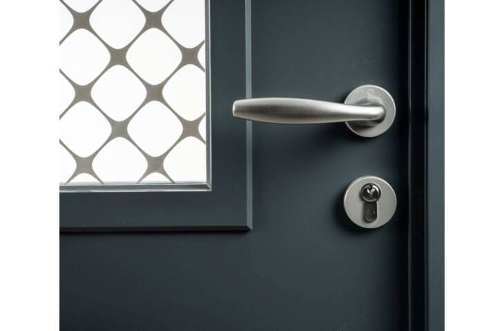 Porte d'entrée acier vitrage sérigraphié – Image 5
