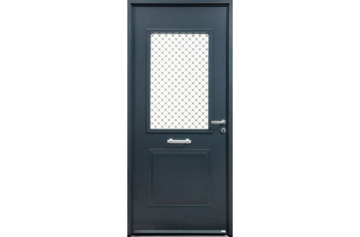 Porte d'entrée acier vitrage sérigraphié – Image 7