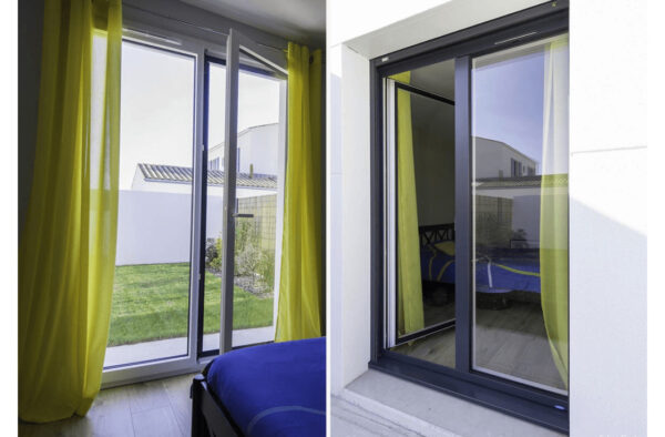 Porte-fenêtre alu bicoloration