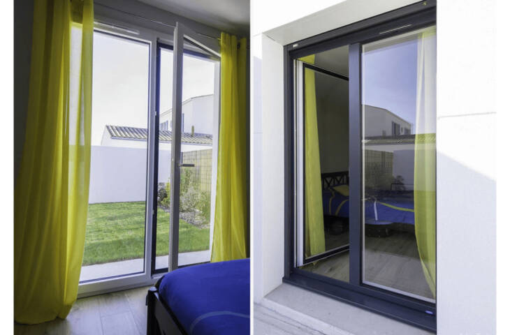 Porte-fenêtre alu bicoloration
