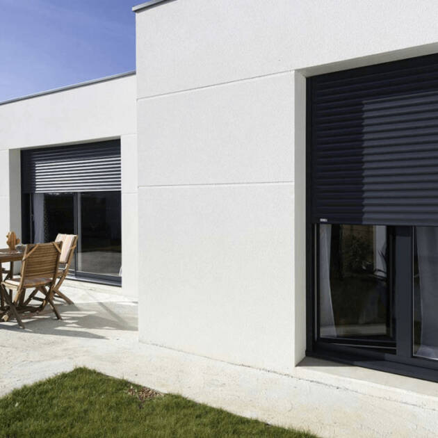 Porte-fenêtre alu avec volet intégré