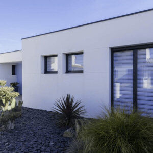 Porte-fenêtre alu gris anthracite