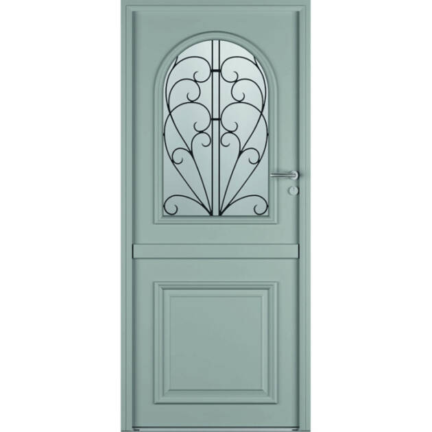 Porte fermière vitrée sérigraphiée