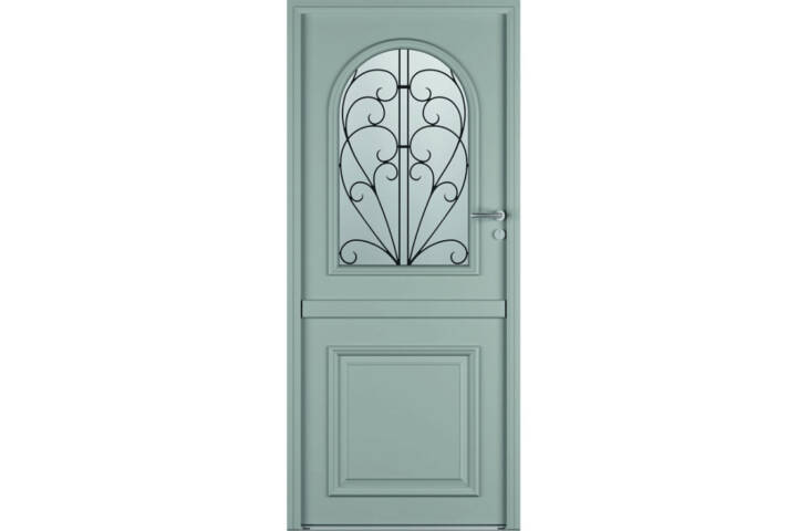 Porte fermière vitrée sérigraphiée