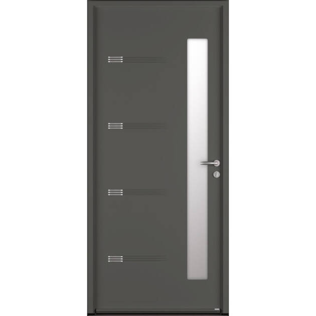 Porte mi-vitrée et inserts 3D