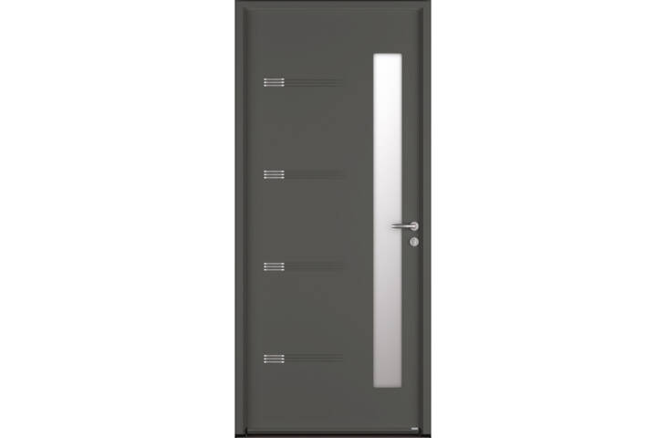 Porte mi-vitrée et inserts 3D