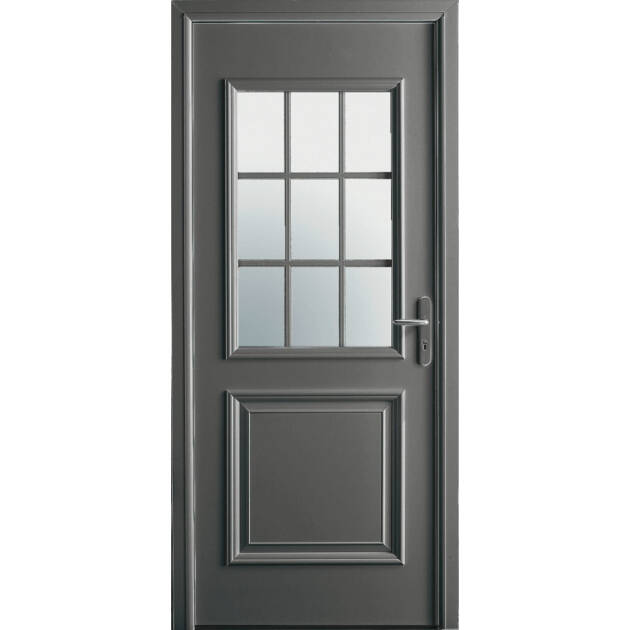 Porte mi-vitrée et petits bois