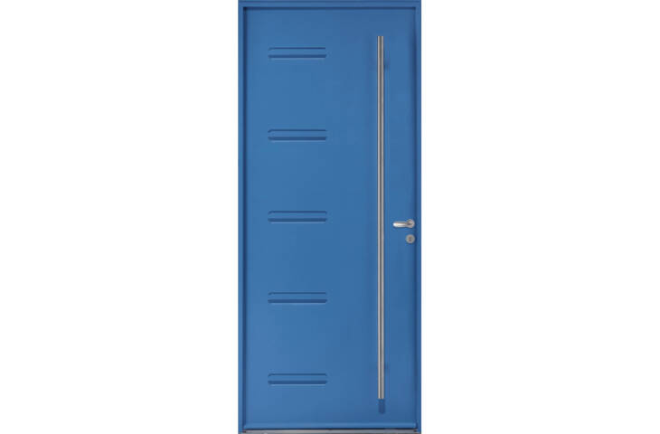 Porte pleine avec barre de tirage