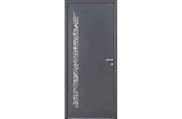 Porte pleine avec motifs déco