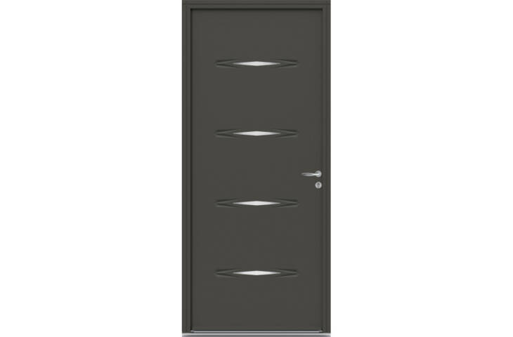 Porte pleine avec motifs incrustés – Image 3