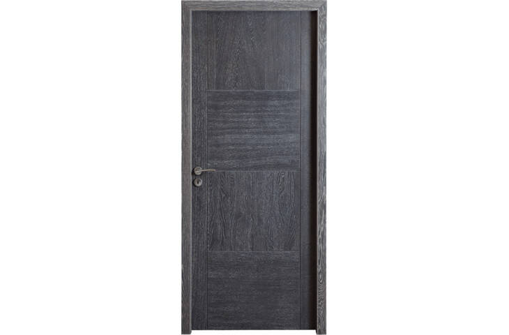 Porte pleine contemporaine bois massif