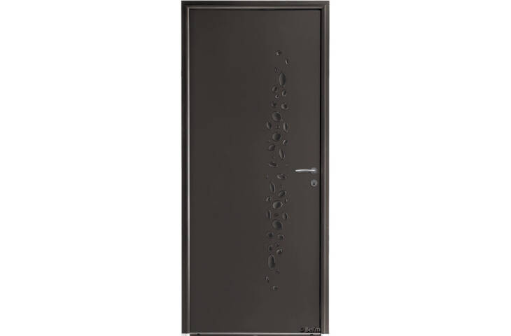 Porte pleine motifs galets opaques