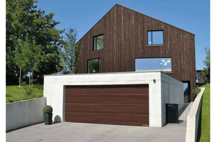 Porte sectionnelle ton bois – Image 4