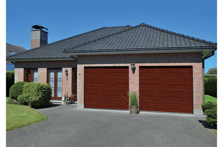 Porte sectionnelle ton bois – Image 7