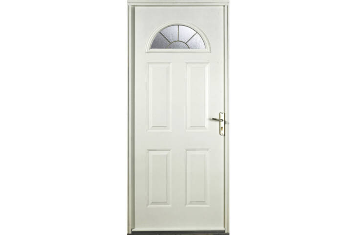 Porte vitrée demi-lune