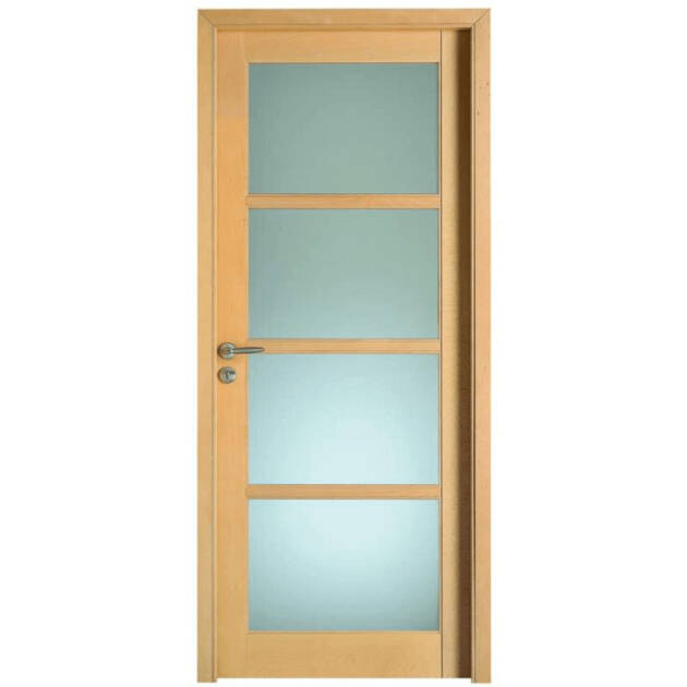 Porte vitrée en hêtre